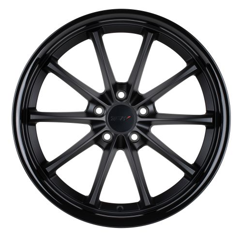 18x8.5 TSW SWEEP MATTE BLACK W/ GLOSS BLACK LIP Wheel 5x120 (35mm)