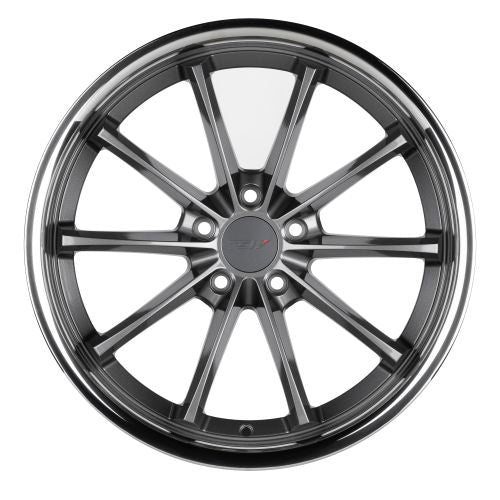 20x10 TSW SWEEP GLOSS GUNMETAL W/ STAINLESS LIP Wheel 5x4.5 (40mm)