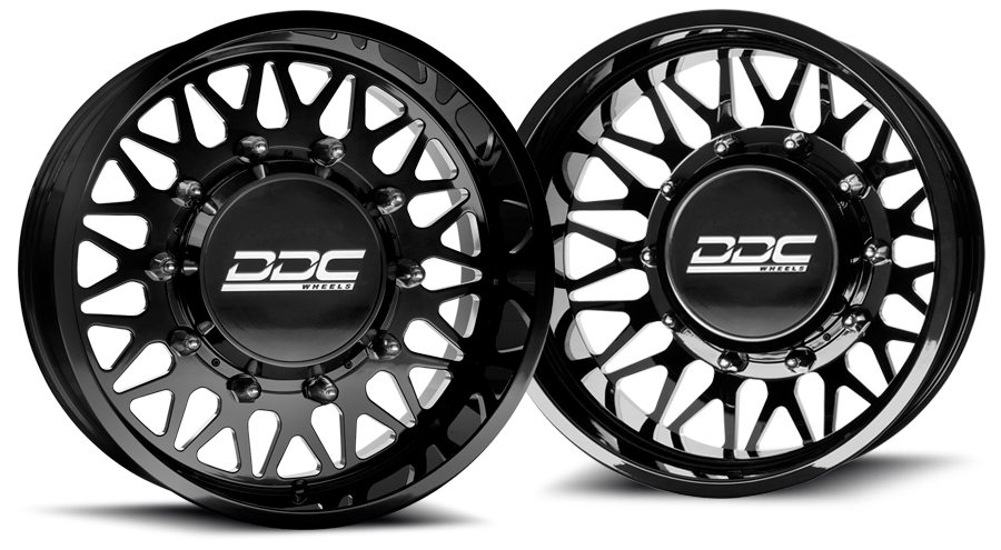 22x10 DDC Mesh Blk 05-UP FORD FORGED DUALLY SINGLE Wheels 8 Lug Set of 6