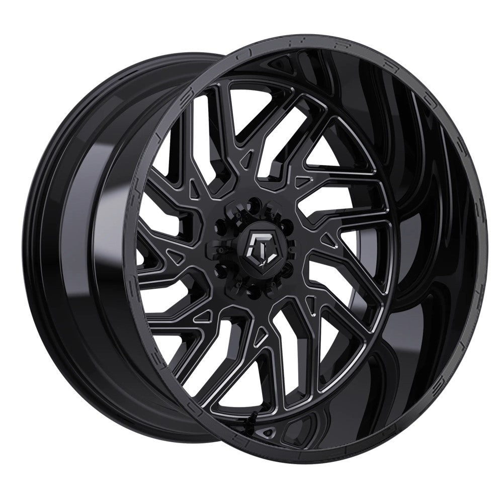 20x9 TIS 544BM Gloss Black Milled Wheel 8x170 (17mm)