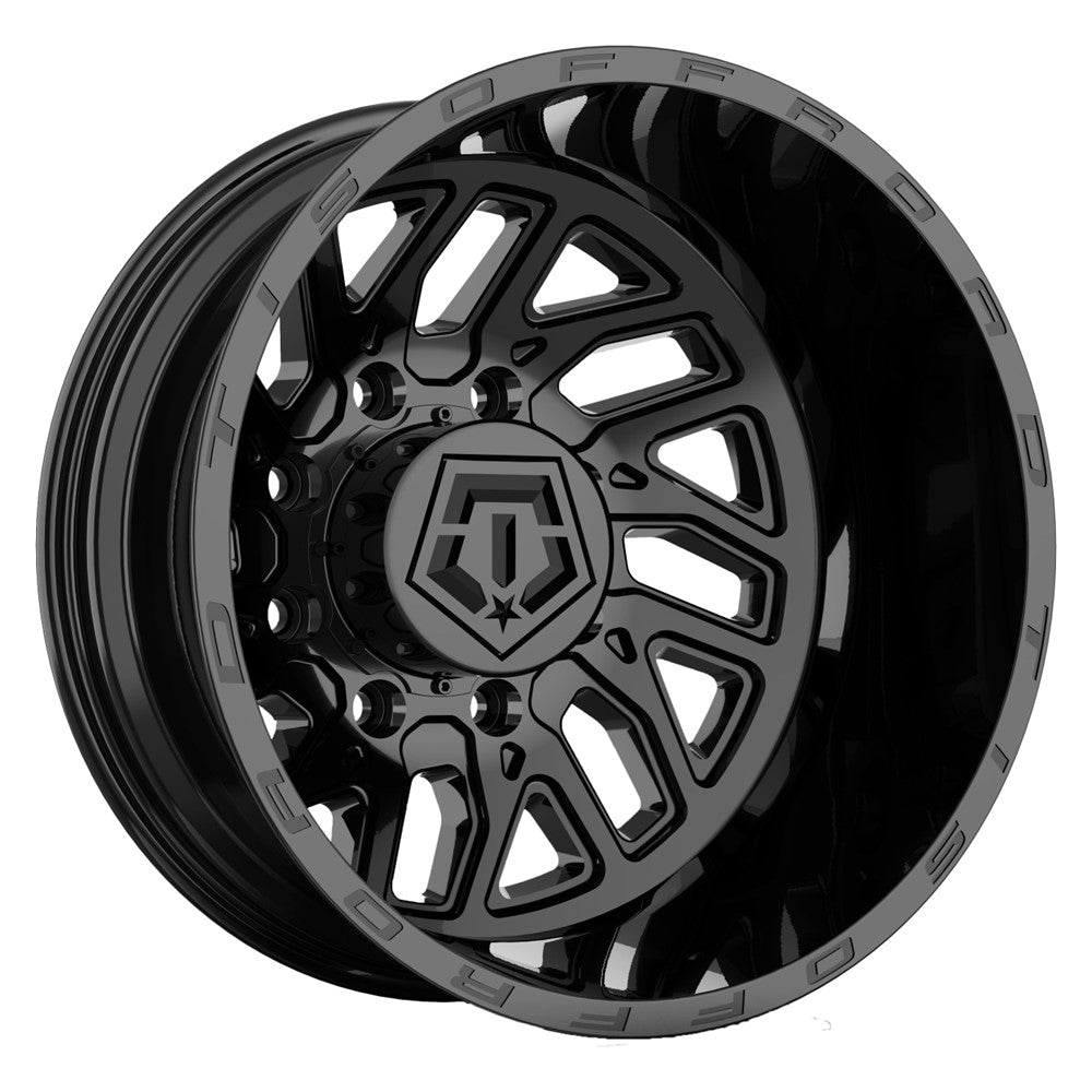22x8.25 TIS 544B Gloss Black DUALLY REAR Wheel 8x6.5 (-198mm)