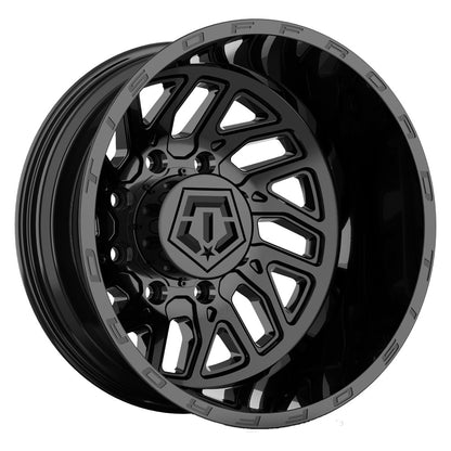 22x8.25 TIS 544B Gloss Black DUALLY REAR Wheel 8x6.5 (-198mm)