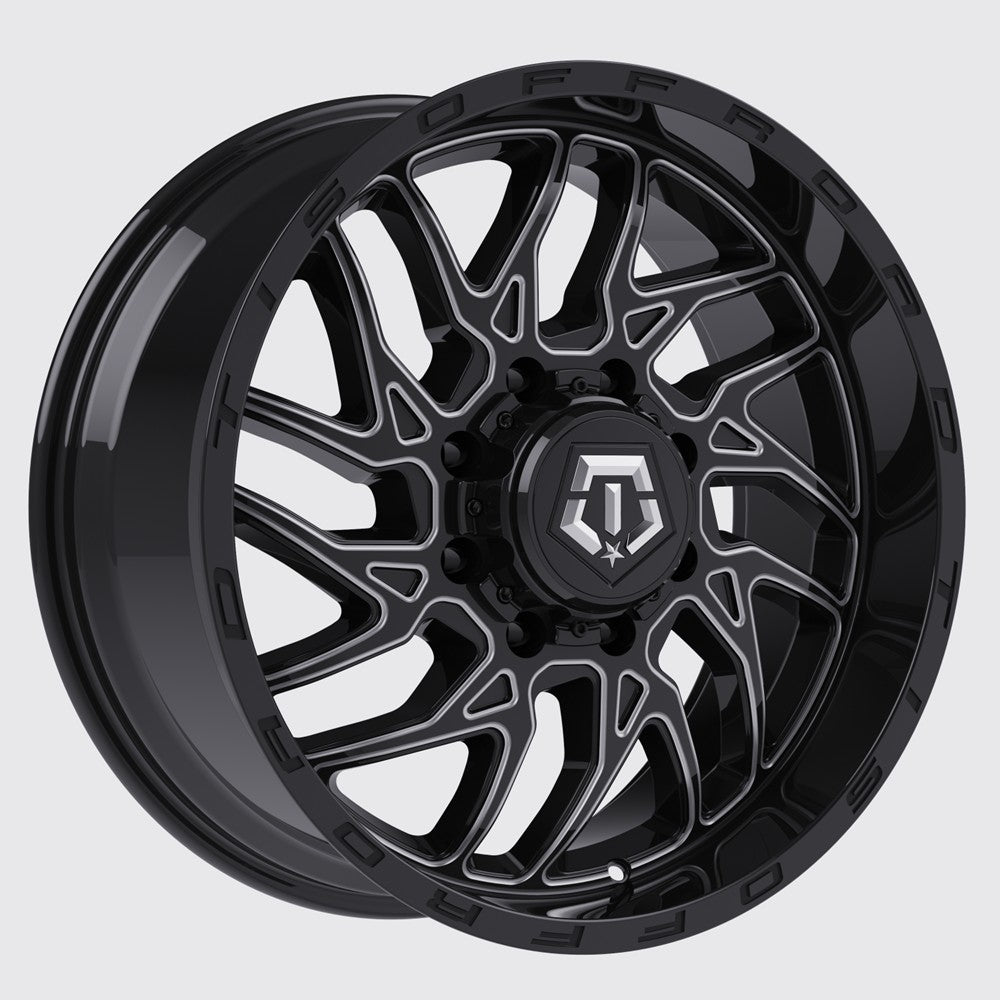 20x9 TIS 547BM Gloss Black Milled Wheel 8x6.5 (0mm)