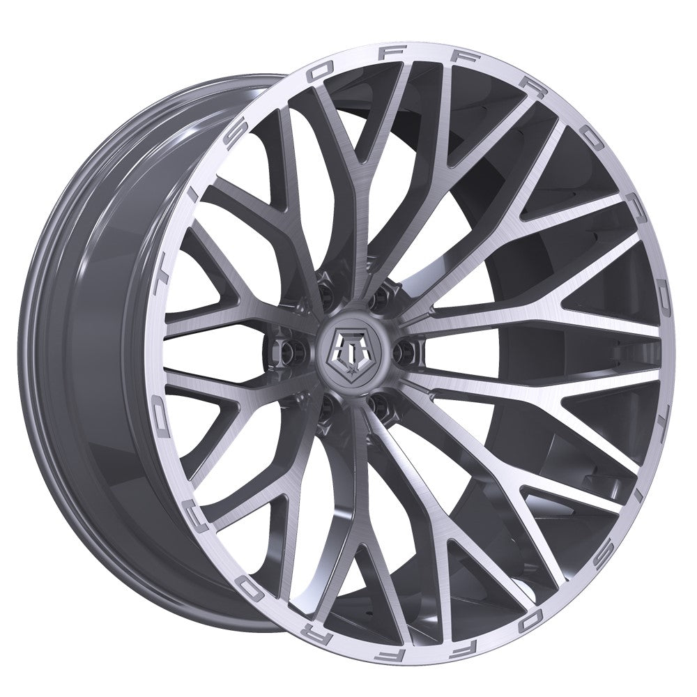 17x9 TIS 566BSM Brushed Silver & Milled Wheel 6x5.5 (0mm)