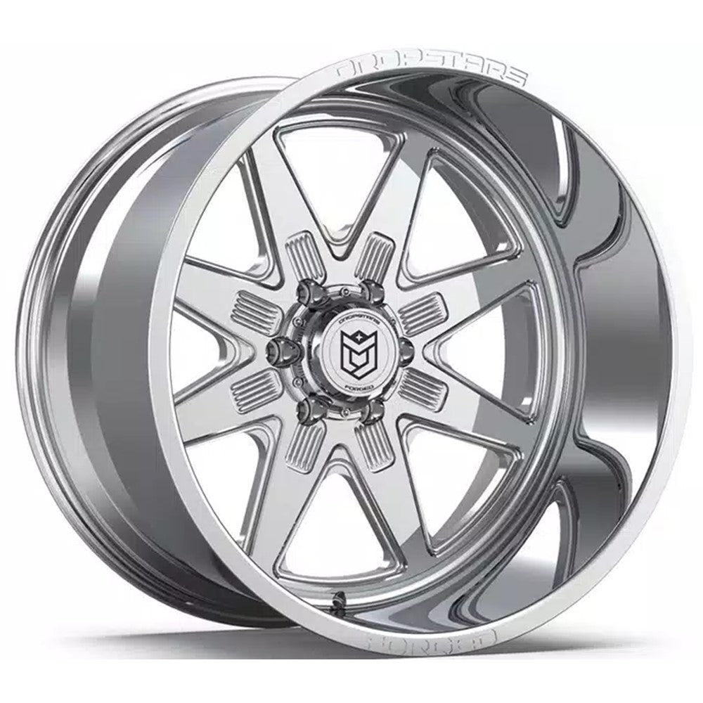 20x10 Dropstars F61P1 Forged Full Polished Wheel 8x170 -25