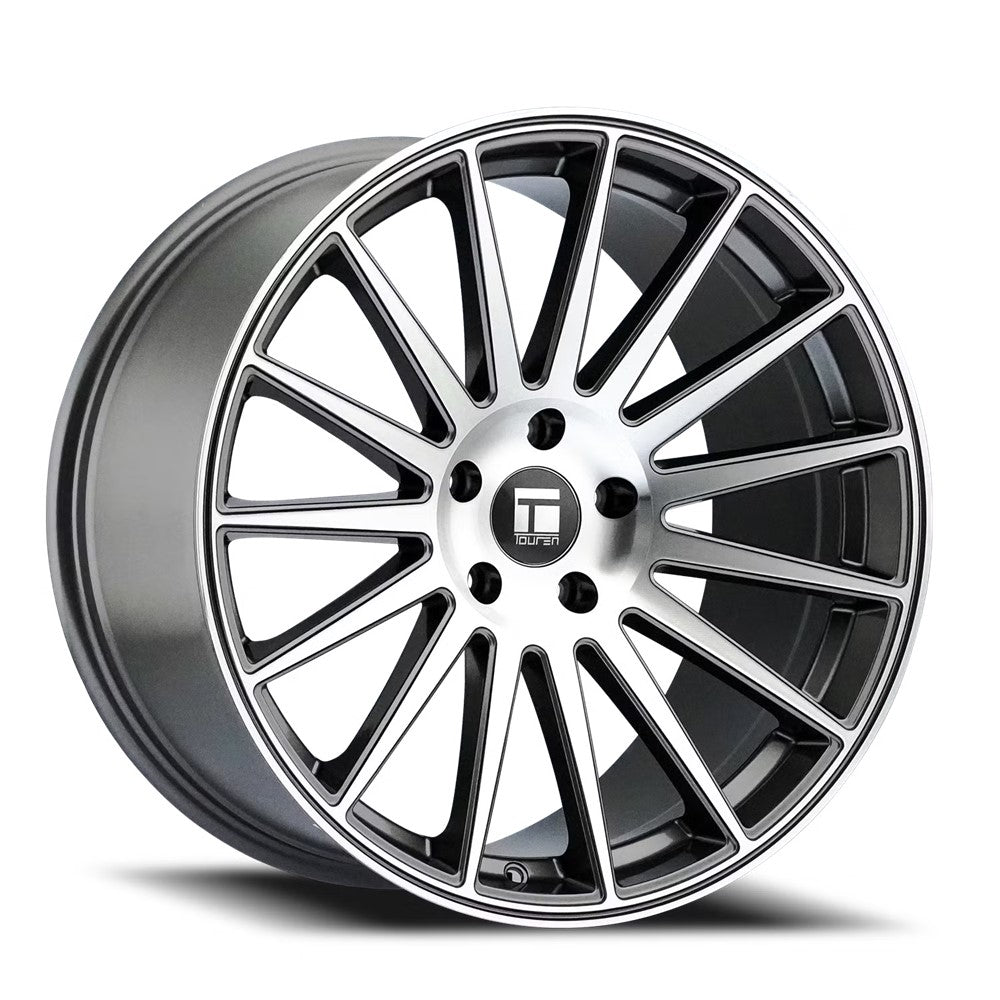 17x8 Touren TR92 Gloss Graphite/Machined Face Wheel 5x108 (35mm)