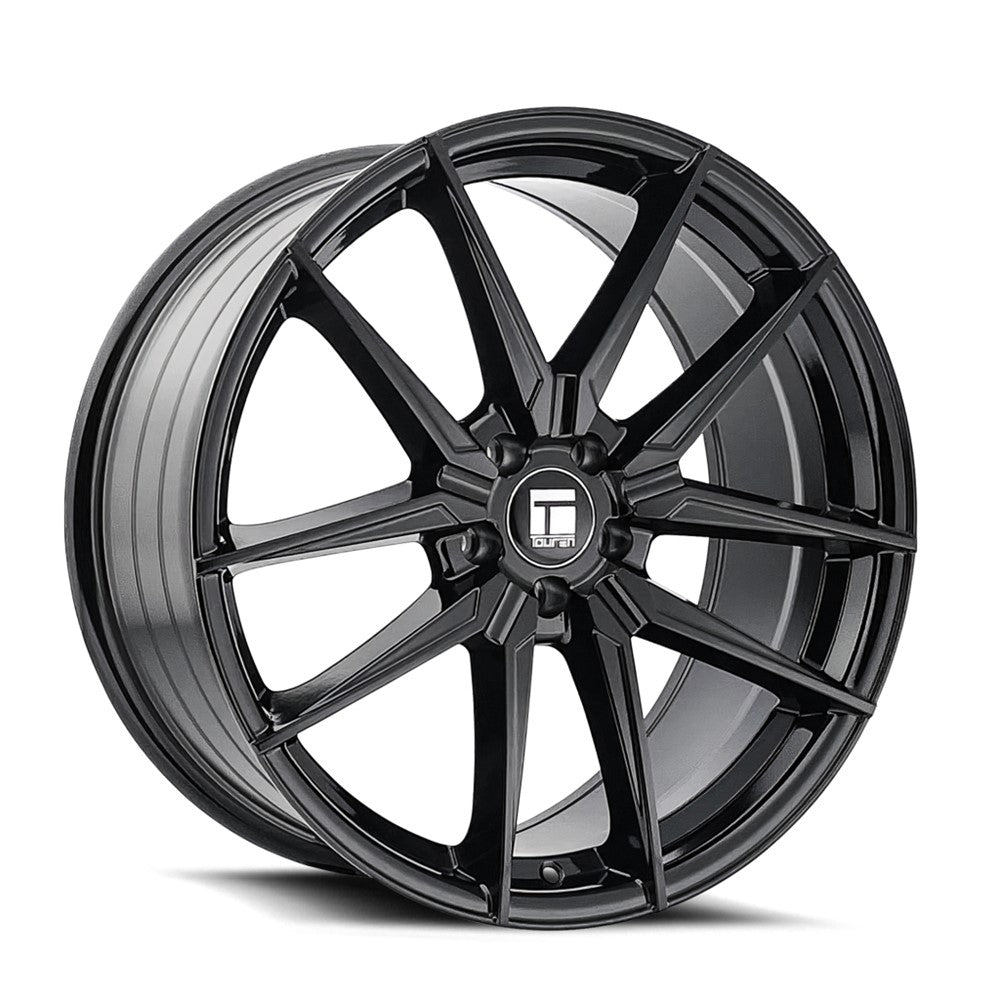 19x8.5 Touren TR94 Brushed W/ Dark Graphite Window Wheel 5x112 (35mm)