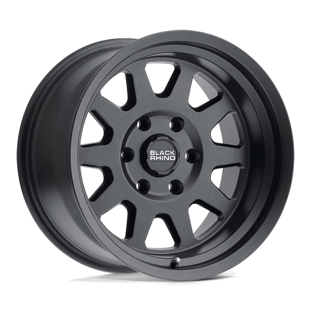 16x8 Black Rhino Stadium Matte Black Wheel 6x5.5 (-10mm)