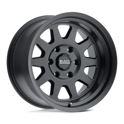16x8 Black Rhino Stadium Matte Black Wheel 6x5.5 (-10mm)