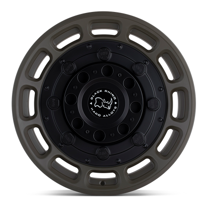 17x8.5 Black Rhino Warthog Matte Olive Dab Green Black Center Wheel 6x5.5 (0mm)