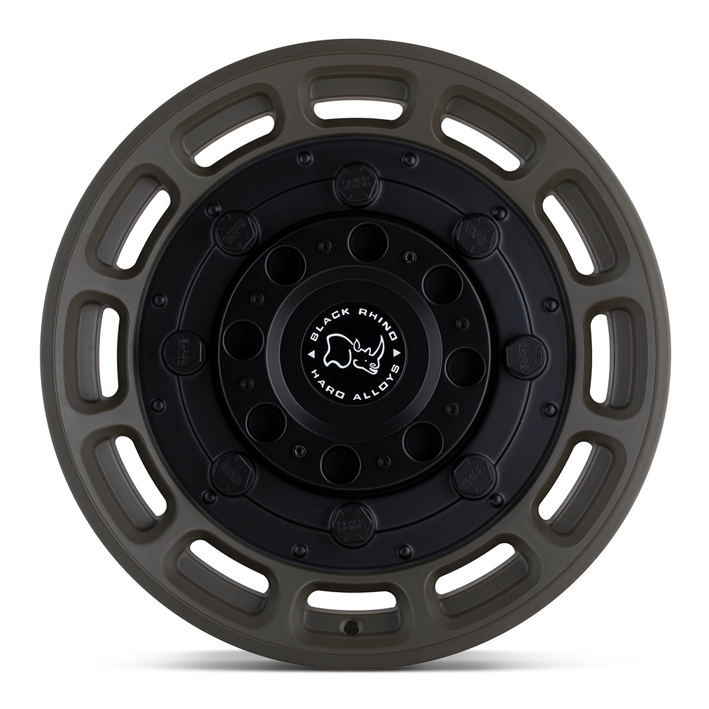 17x8.5 Black Rhino Warthog Matte Olive Dab Green W/Black Center Wheel 5x5 (0mm)