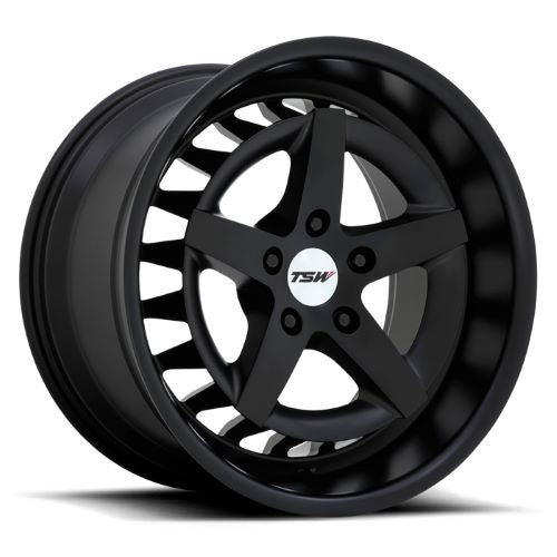 18x8.5 TSW Degner Gloss Black Wheel 5x112 (40mm)