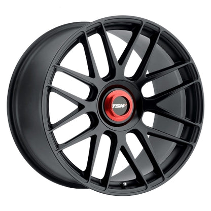 19x9.5 TSW HOCKENHEIM-T DOUBLE BLACK W/ BALL MILLED SPOKE Wheel 5x4.5 (40mm)