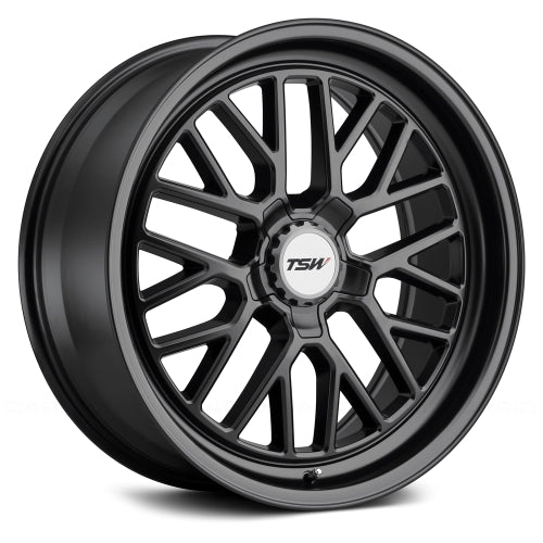 20x8.5 TSW HOCKENHEIM S SEMI GLOSS BLACK (GUNMETAL HEX NUT) Wheel 5x4.5 (30mm)