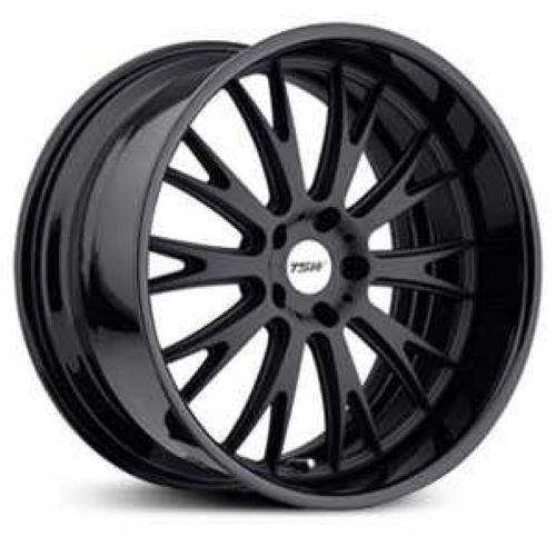 18x8.5 TSW MONACO MATTE BLACK W/ GLOSS BLACK LIP Wheel 5x4.5 (15mm)