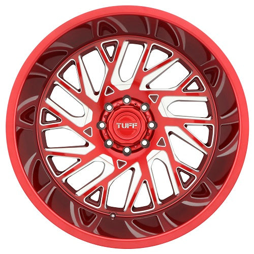 26x14 Tuff T4B Candy Red/Milled DIRECTIONAL Right Wheel 5x5 (-72mm)