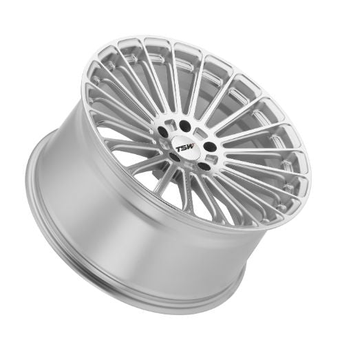 19x8.5 TSW TURBINA TITANIUM SILVER W/ MIRROR CUT FACE Wheel 5x112 (42mm)