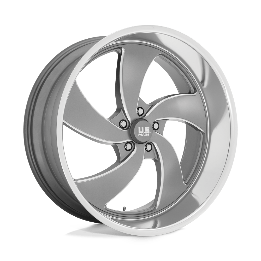 24x10 US Mags U133 Desperado Anthracite Milled LEFT Wheel 5x4.75 (5mm)