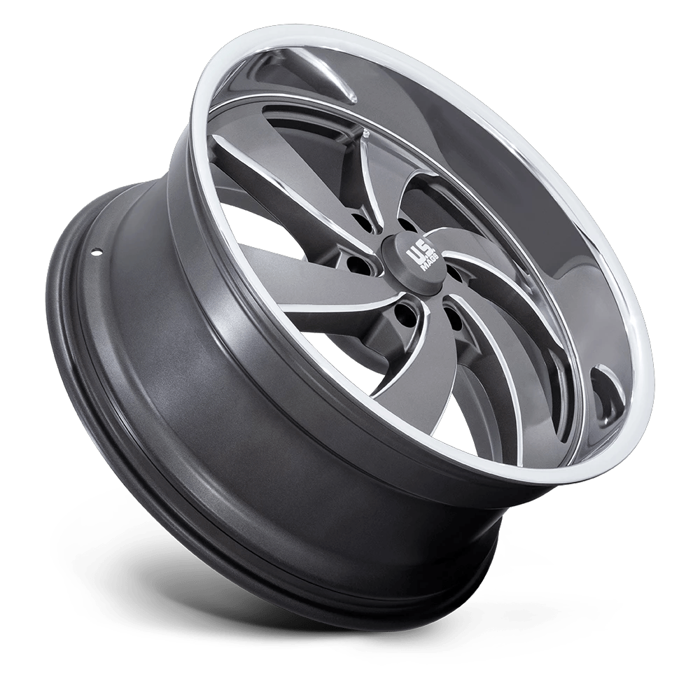 22x9 US Mags U133 Desperado Anthracite Milled LEFT Wheel 6x5.5 (25mm)