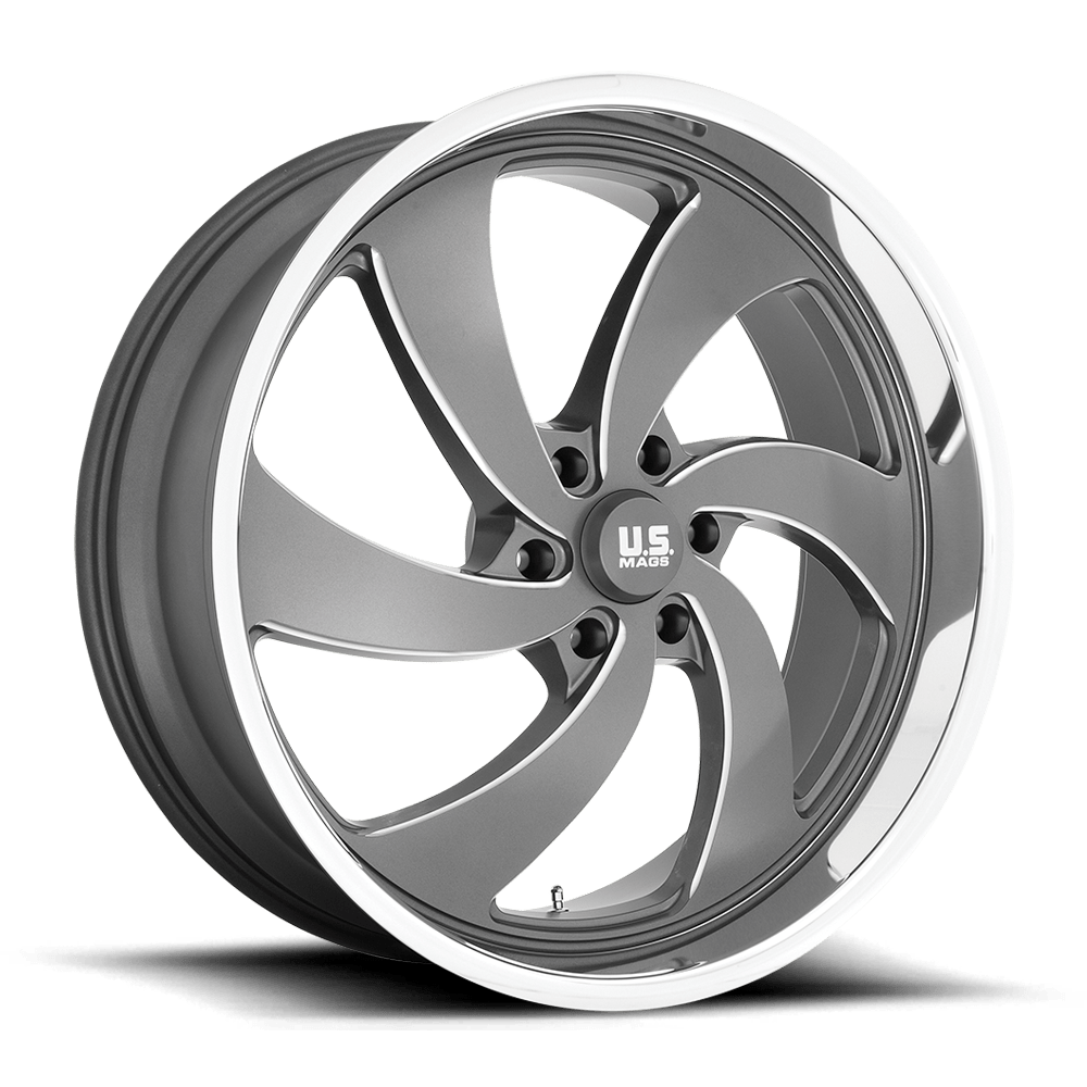 24x10 US Mags U133 Desperado Anthracite Milled LEFT Wheel 6x135 (25mm)