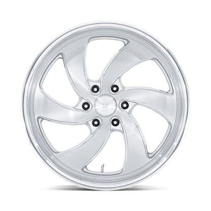 22x10 US Mags U134 Desperado Silver Brushed Face Milled Wheel 6x135 (25mm)