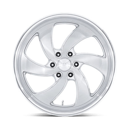 22x9 US Mags U134 Desperado Silver Brushed Face Milled Wheel 6x135 (25mm)