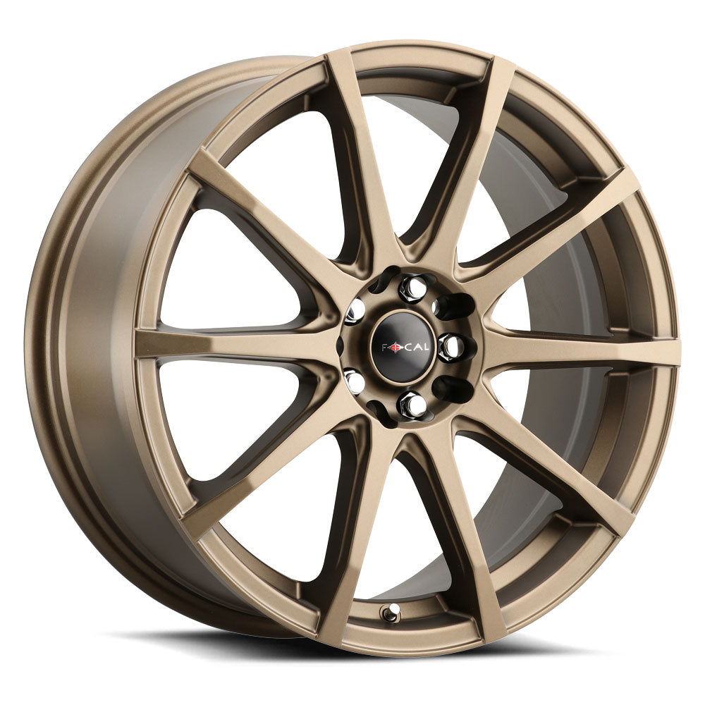 18x8 Focal 453BZ F-53 Satin Bronze Wheel 5x4.5/5x100 (40mm)