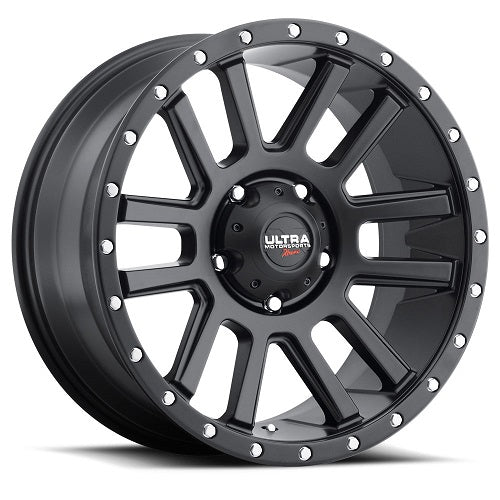 17x8.5 Ultra 107SB X107 Xtreme Black Wheel 5x5.5 +1