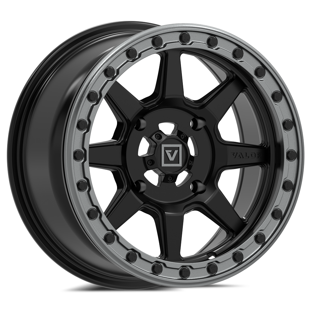 15x7 Valor Offroad V13 Satin Black UTV BEADLOCK Wheel 4x137 (10mm)