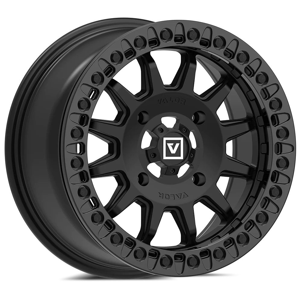 15x10 Valor Offroad V09 Satin Black UTV BEADLOCK Wheel 4x156 (0mm)