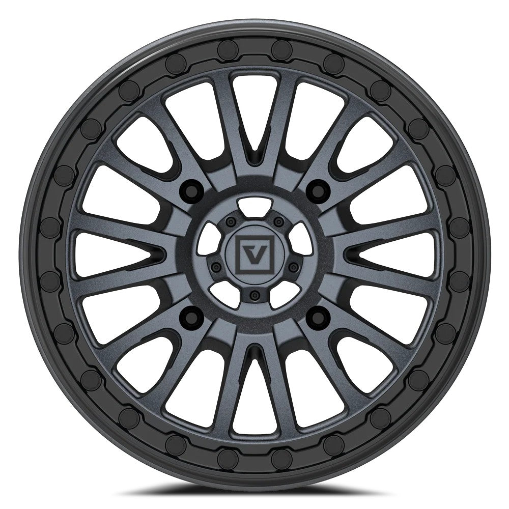 15x8 Valor Offroad V16 Satin Gunmetal UTV BEADLOCK Wheel 4x156 (-12mm)