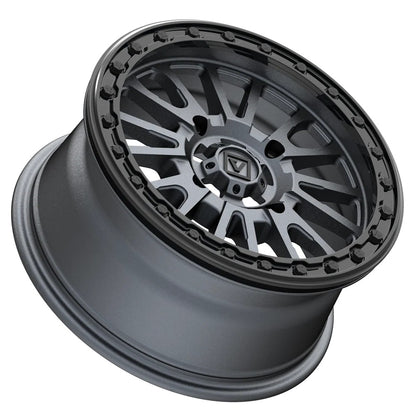 15x7 Valor Offroad V16 Satin Gunmetal UTV BEADLOCK Wheel 4x156 (35mm)