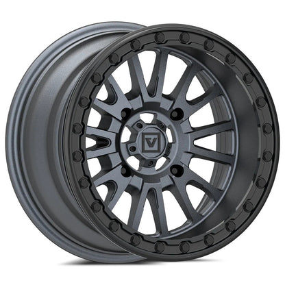15x7 Valor Offroad V16 Satin Gunmetal UTV BEADLOCK Wheel 4x156 (35mm)