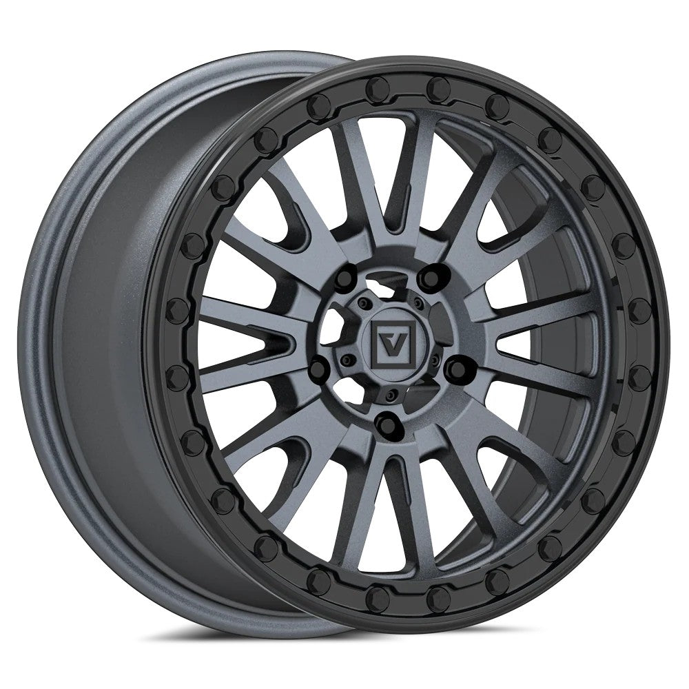 15x7 Valor Offroad V16 Satin Gunmetal UTV BEADLOCK Wheel 5x4.5 (35mm)