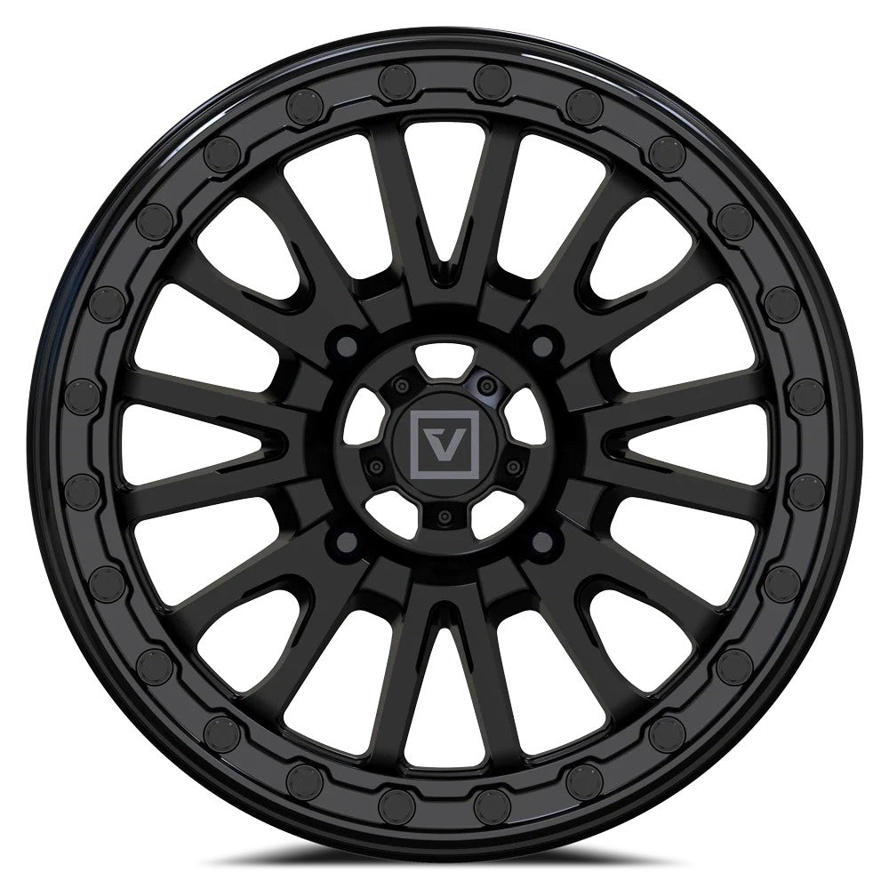15x8 Valor Offroad V16 Satin Black UTV BEADLOCK Wheel 4x156 (-12mm)