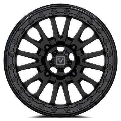 15x8 Valor Offroad V16 Satin Black UTV BEADLOCK Wheel 4x156 (-12mm)