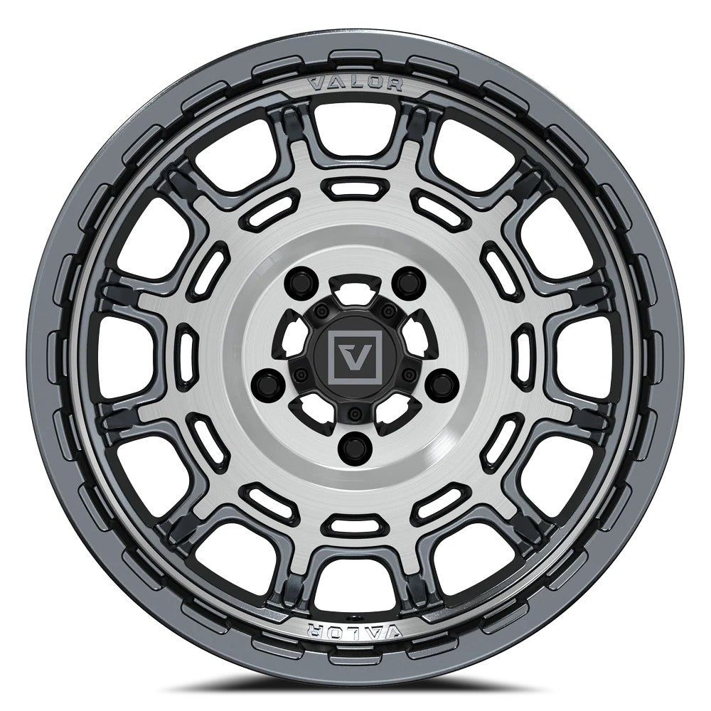 15x8 Valor Offroad V17 Brushed Gunmetal UTV Wheel 4x137 (10mm)