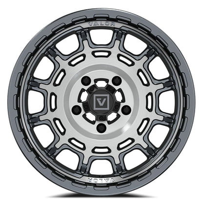 15x8 Valor Offroad V17 Brushed Gunmetal UTV Wheel 5x4.5 (10mm)