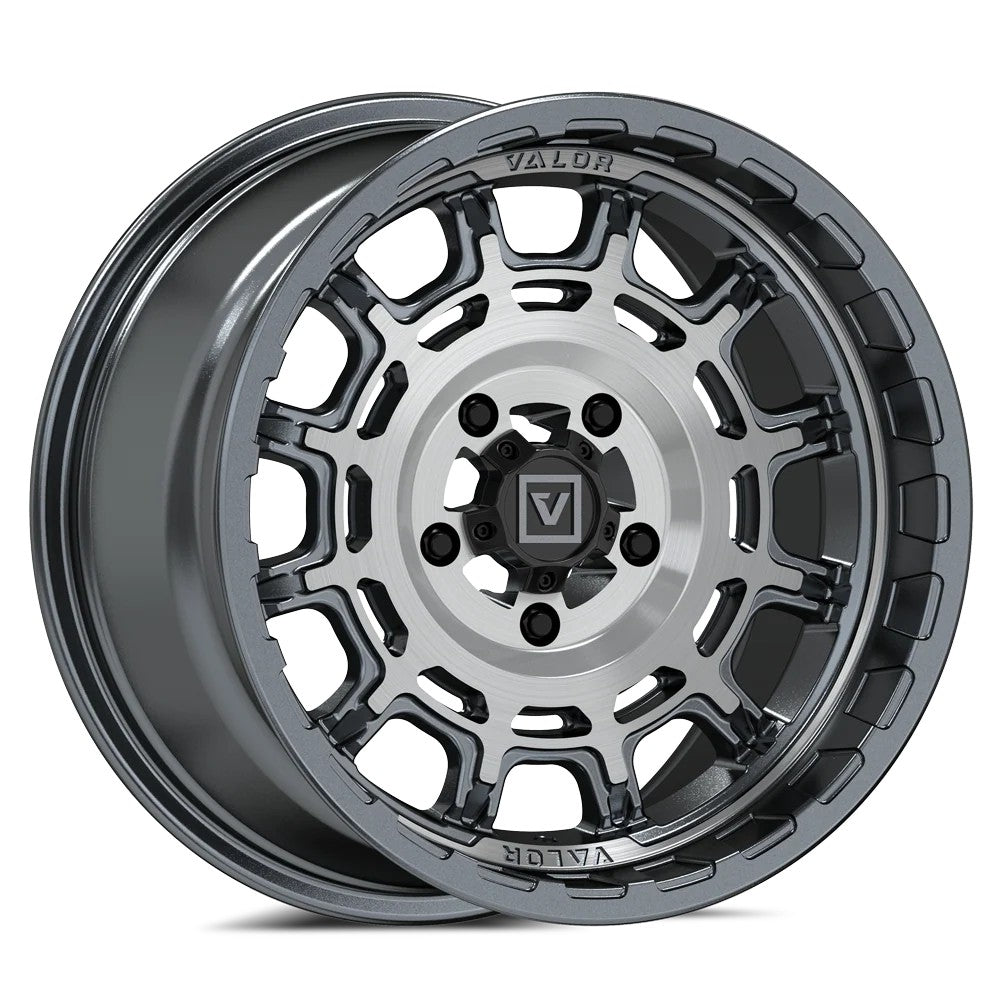 15x8 Valor Offroad V17 Brushed Gunmetal UTV Wheel 4x137 (10mm)