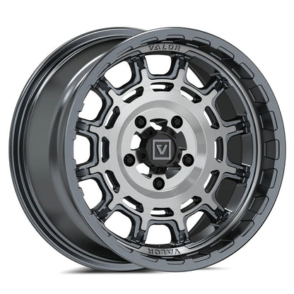 15x8 Valor Offroad V17 Brushed Gunmetal UTV Wheel 4x137 (10mm)