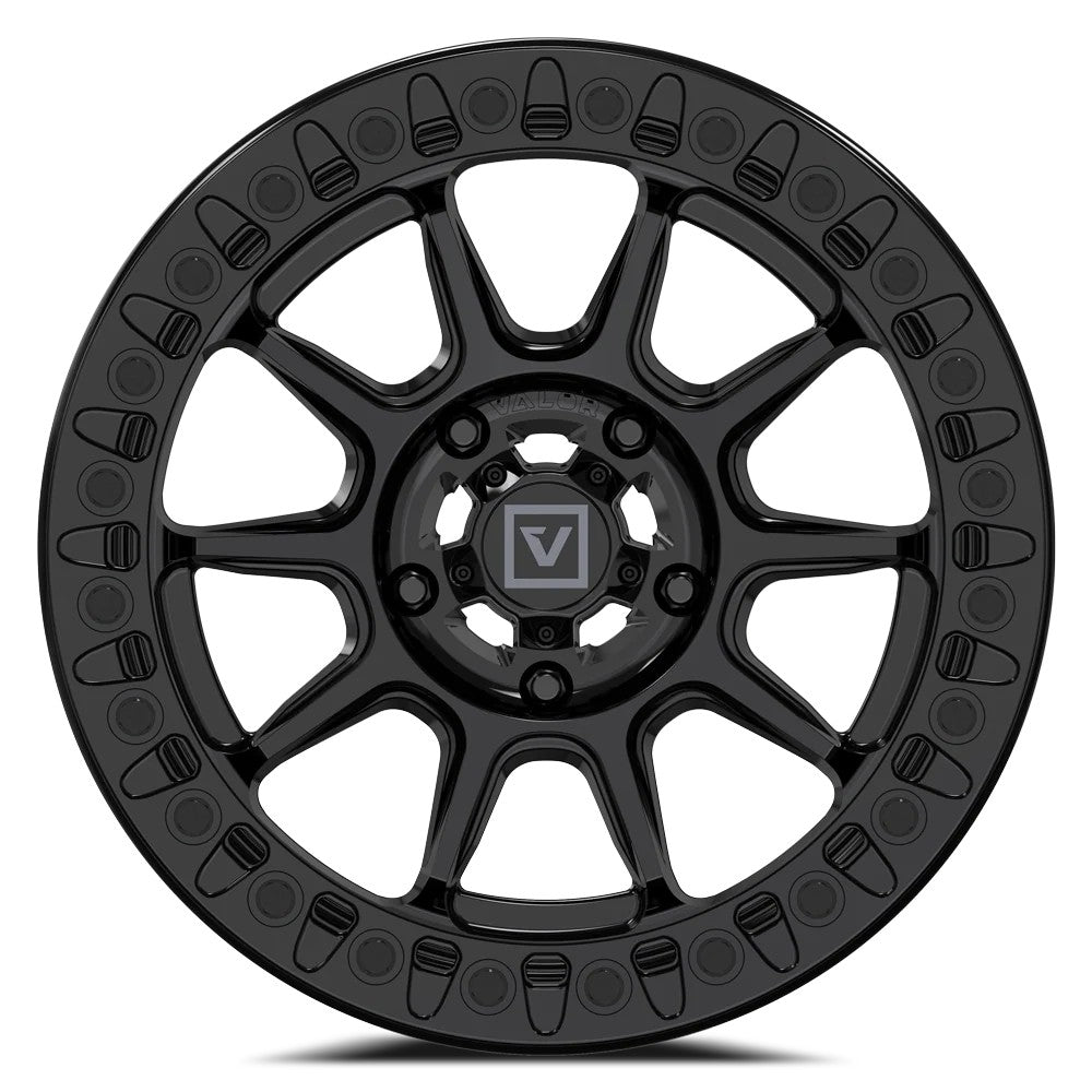15x7 Valor Offroad V18 Gloss Black UTV BEADLOCK Wheel 5x4.5 (30mm)