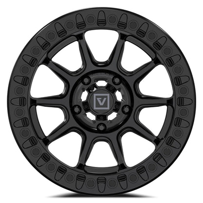 15x7 Valor Offroad V18 Gloss Black UTV BEADLOCK Wheel 5x4.5 (30mm)
