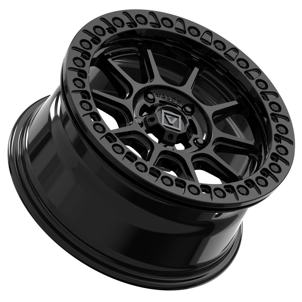 15x7 Valor Offroad V18 Gloss Black UTV BEADLOCK Wheel 5x4.5 (30mm)