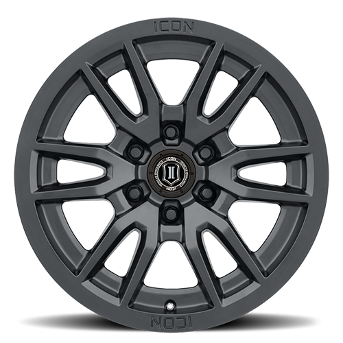 17x8.5 Icon Alloys Vector 6 Satin Black Wheel 6x5.5 (0mm)