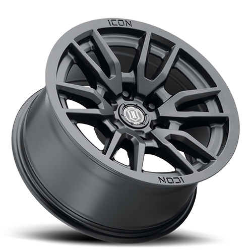 17x8.5 Icon Alloys Vector 6 Satin Black Wheel 6x5.5 (0mm)