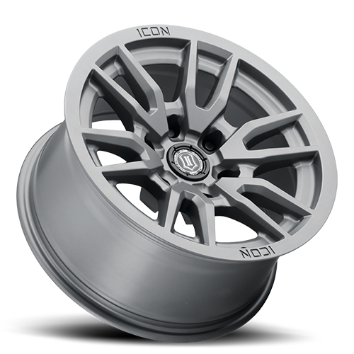 17x8.5 Icon Alloys Vector 6 Titanium Wheel 6x120 (0mm)