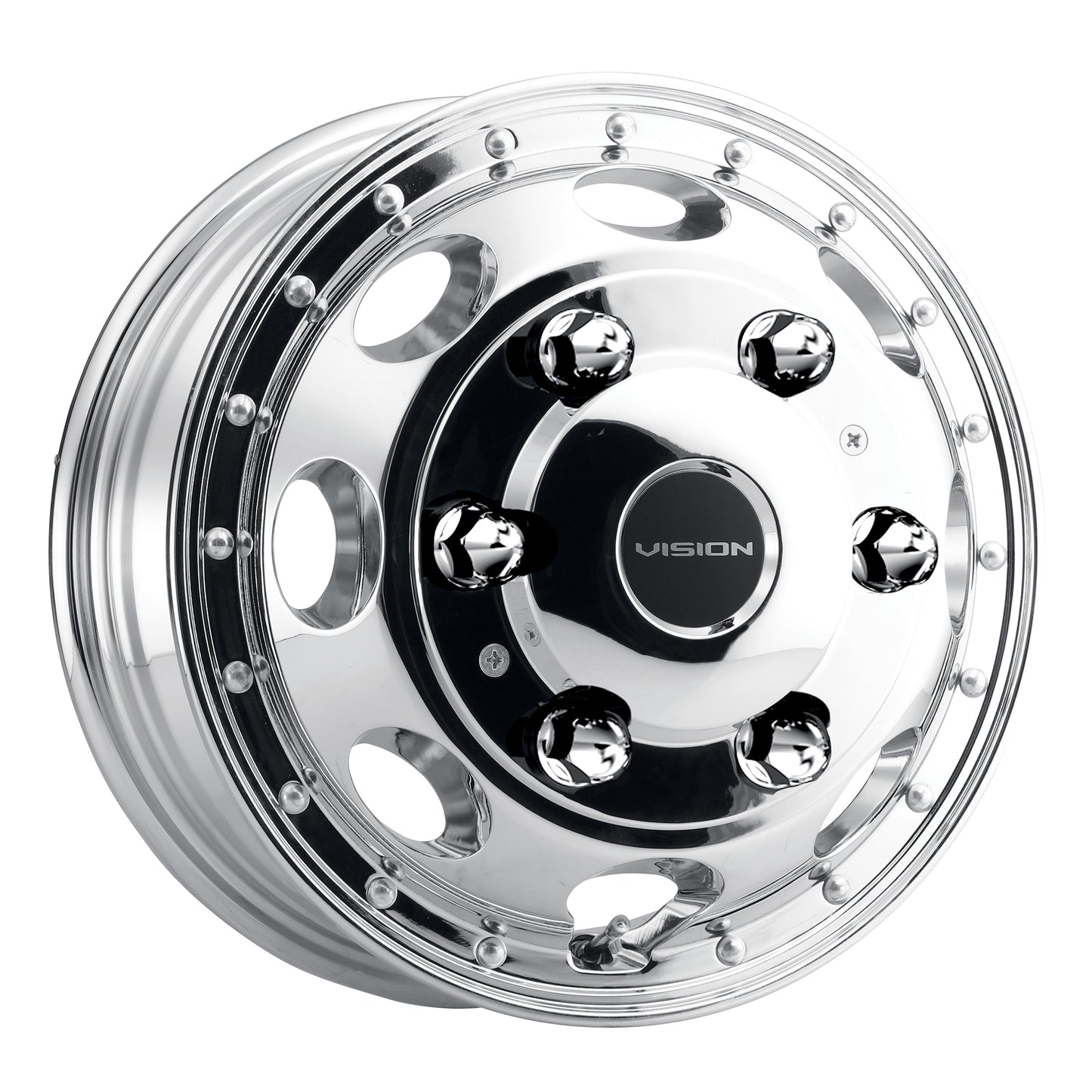 16x5.5 Vision 181 Hauler Dually Front Polished Wheel 6x205 (120.05mm)