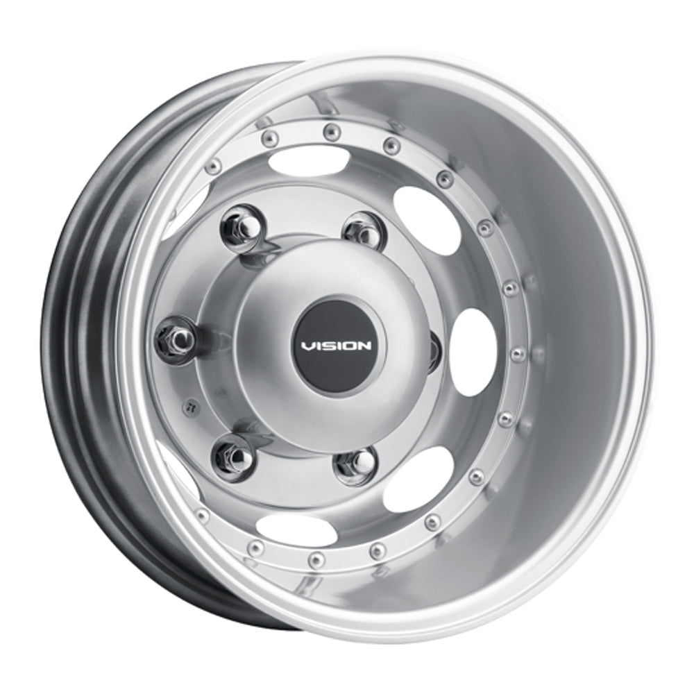 16x5.5 Vision 181 Hauler Dually Rear Hyper Silver Wheel 6x205 (-126mm)