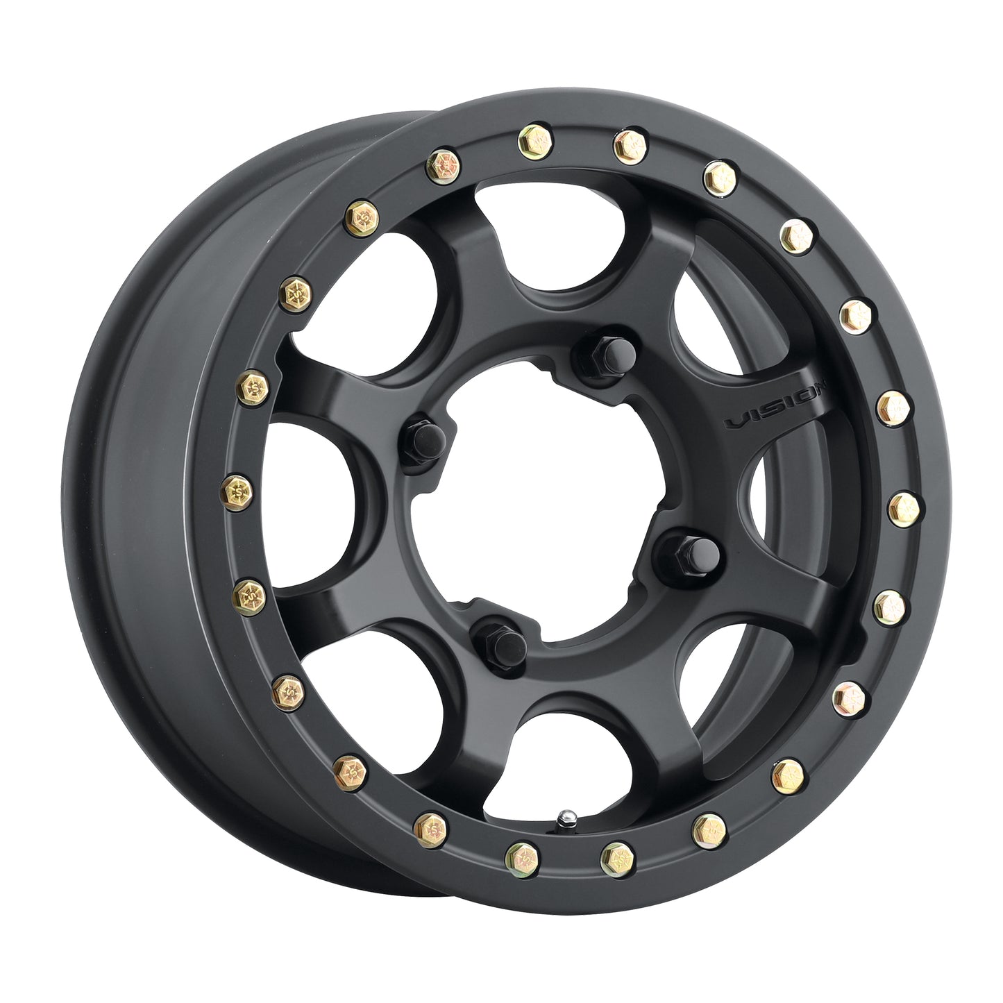 15x7 Vision 351 Flow Satin Black UTV BEADLOCK Wheel 4x137 (13mm)