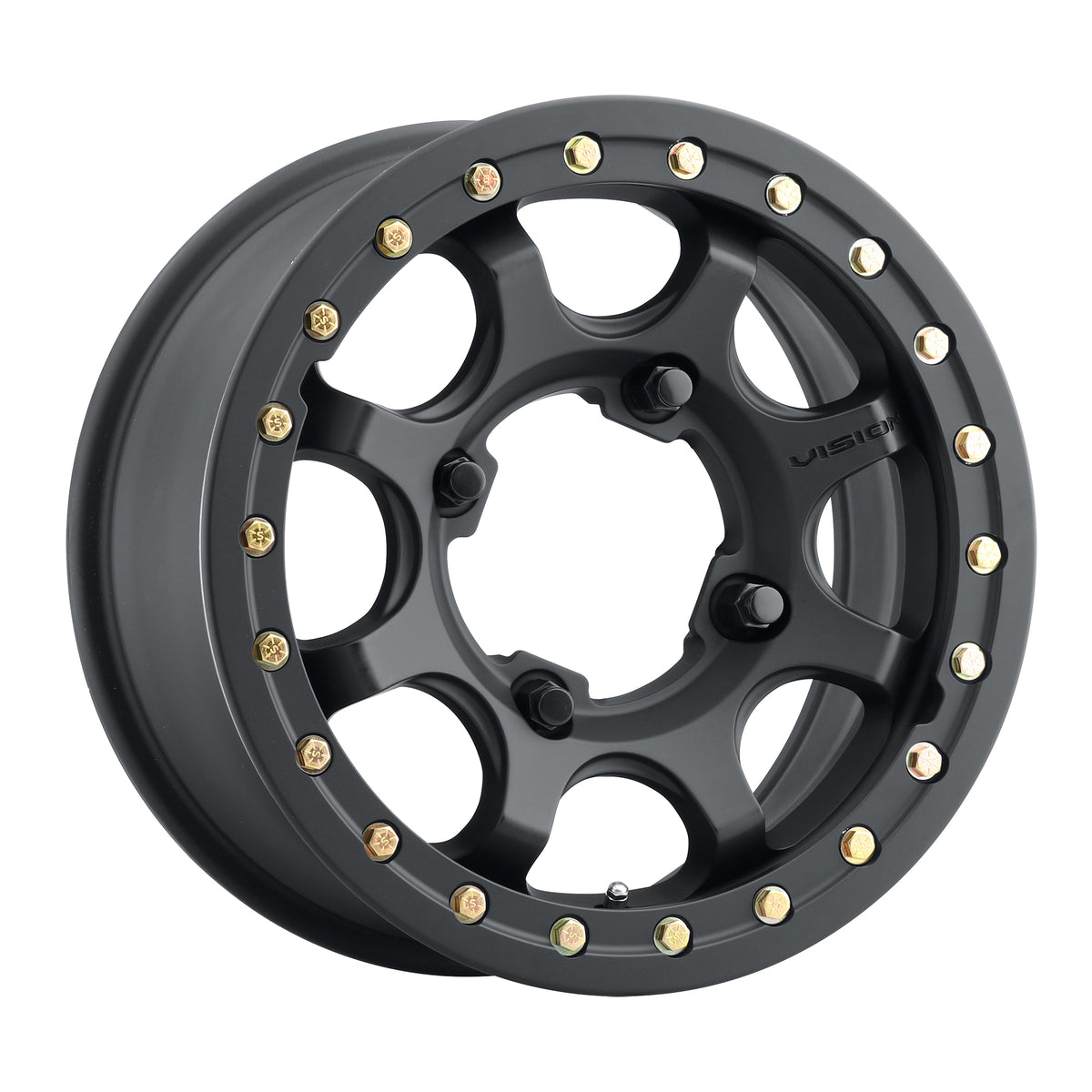 15x7 Vision 351 Flow Satin Black UTV BEADLOCK Wheel 4x156 (13mm)